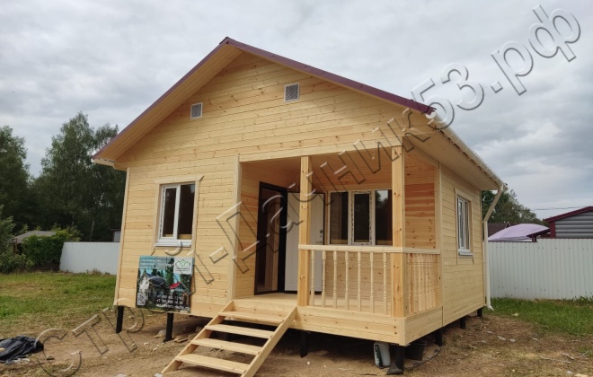 3 Каркасно-щитовой дом  Д-19, 6х6м, 36 М², Московская область, Шаховской район, ДНП Рождествено-2 (9)